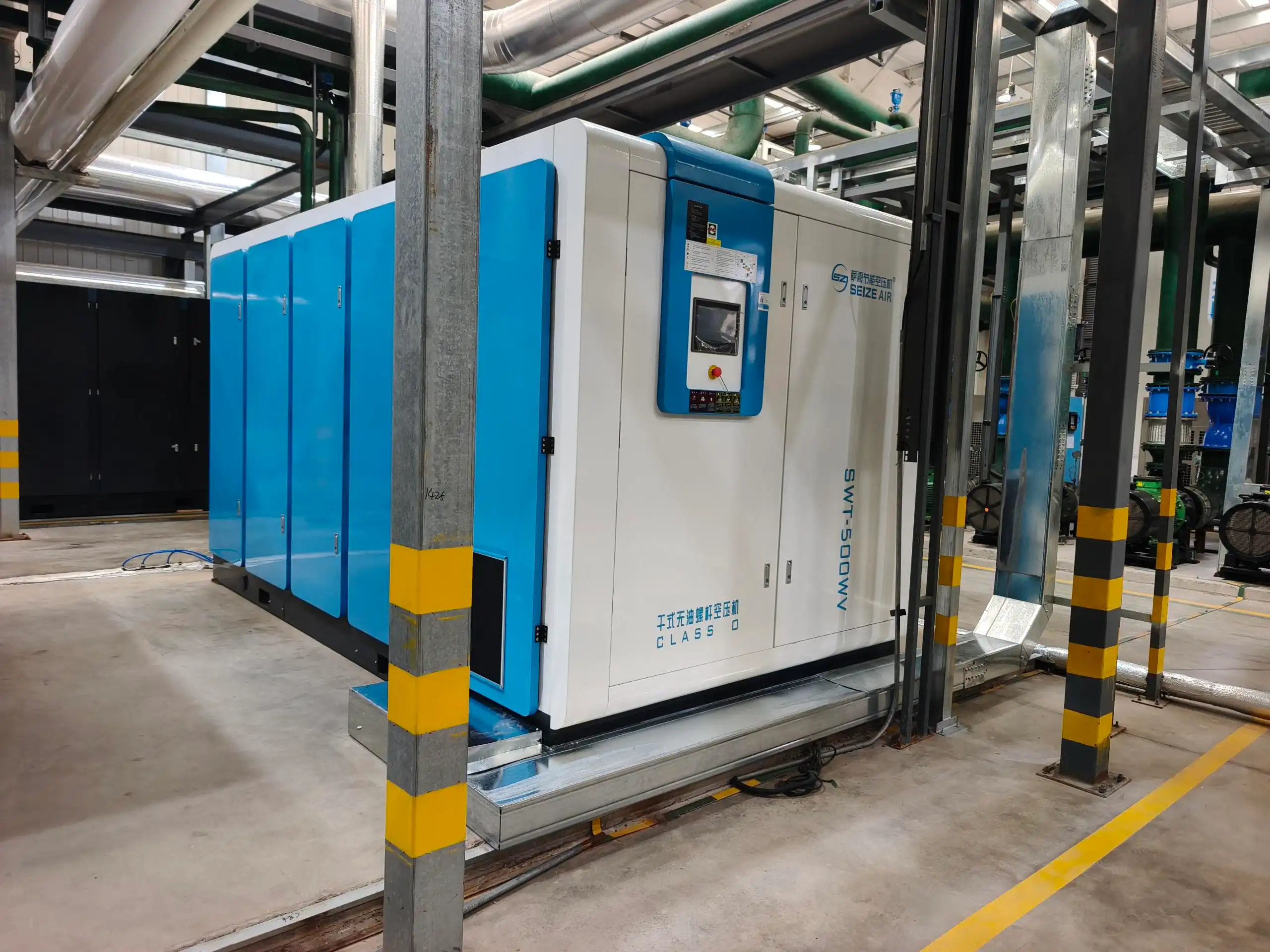 500KW PM VSD Dry Type Kompresor Udara Screw Bebas Minyak
