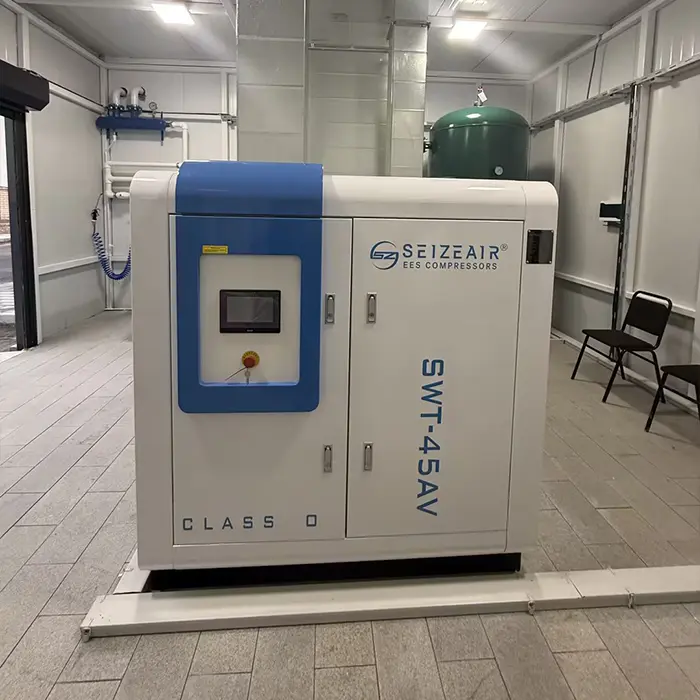 Telung Tahap PM VSD Dry Type Kompresor Udara Screw Bebas Minyak